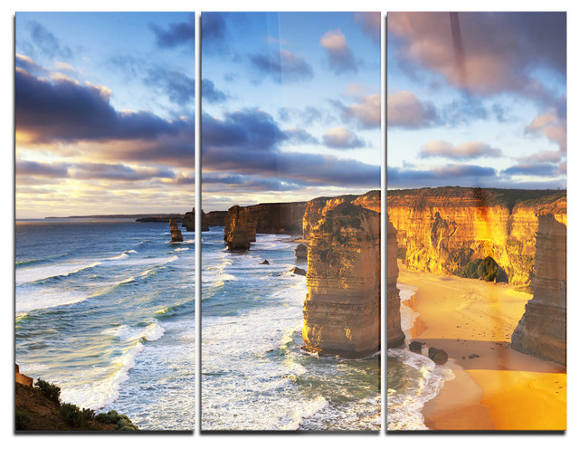 "Twelve Apostles Australia" Metal Wall Art, 3 Panels, 36"X28", 36"X28 ... in Beyond the Canvas A Collector's Guide to Moraine Lake Metal Wall Art