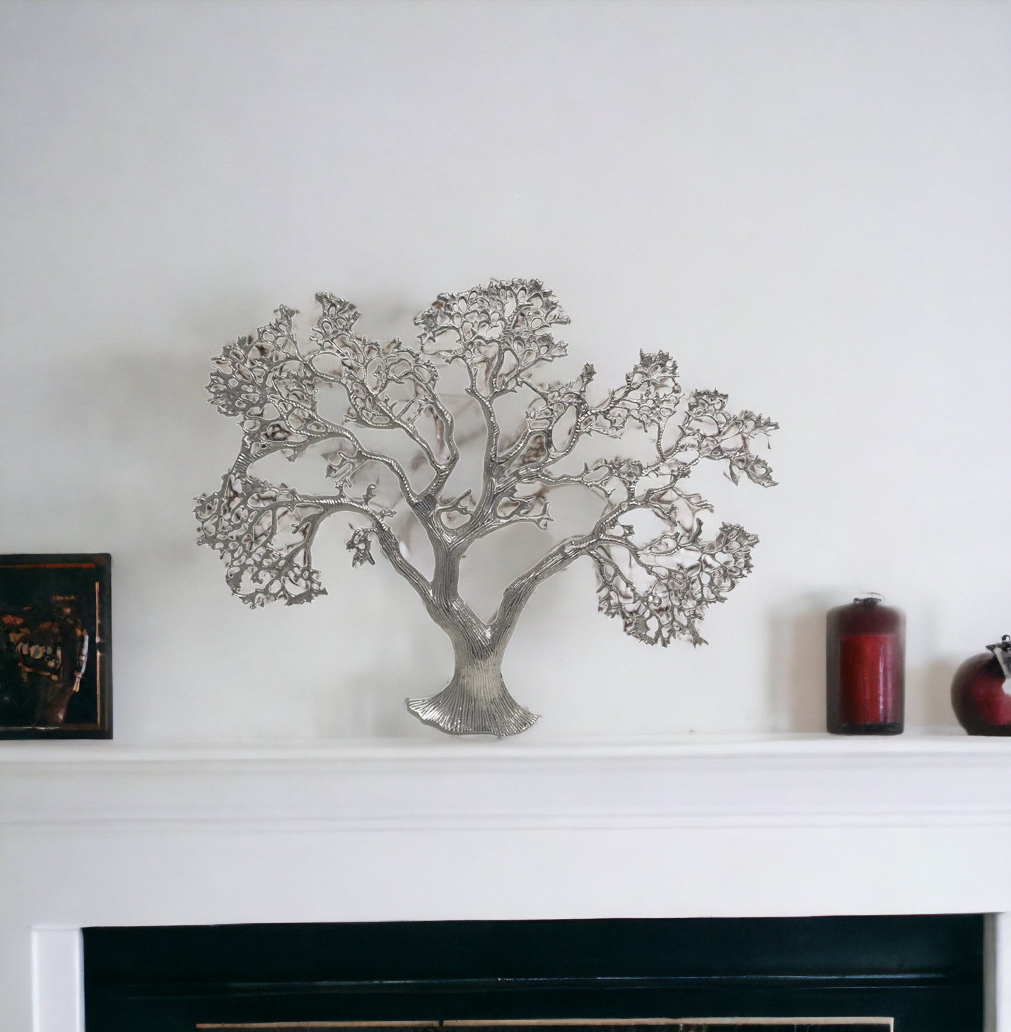 Union Rustic 22" Silver Aluminum Decorative Wall Sculpture | Wayfair throughout 10" Silver Buffed Aluminum Decorative Wall Sculpture