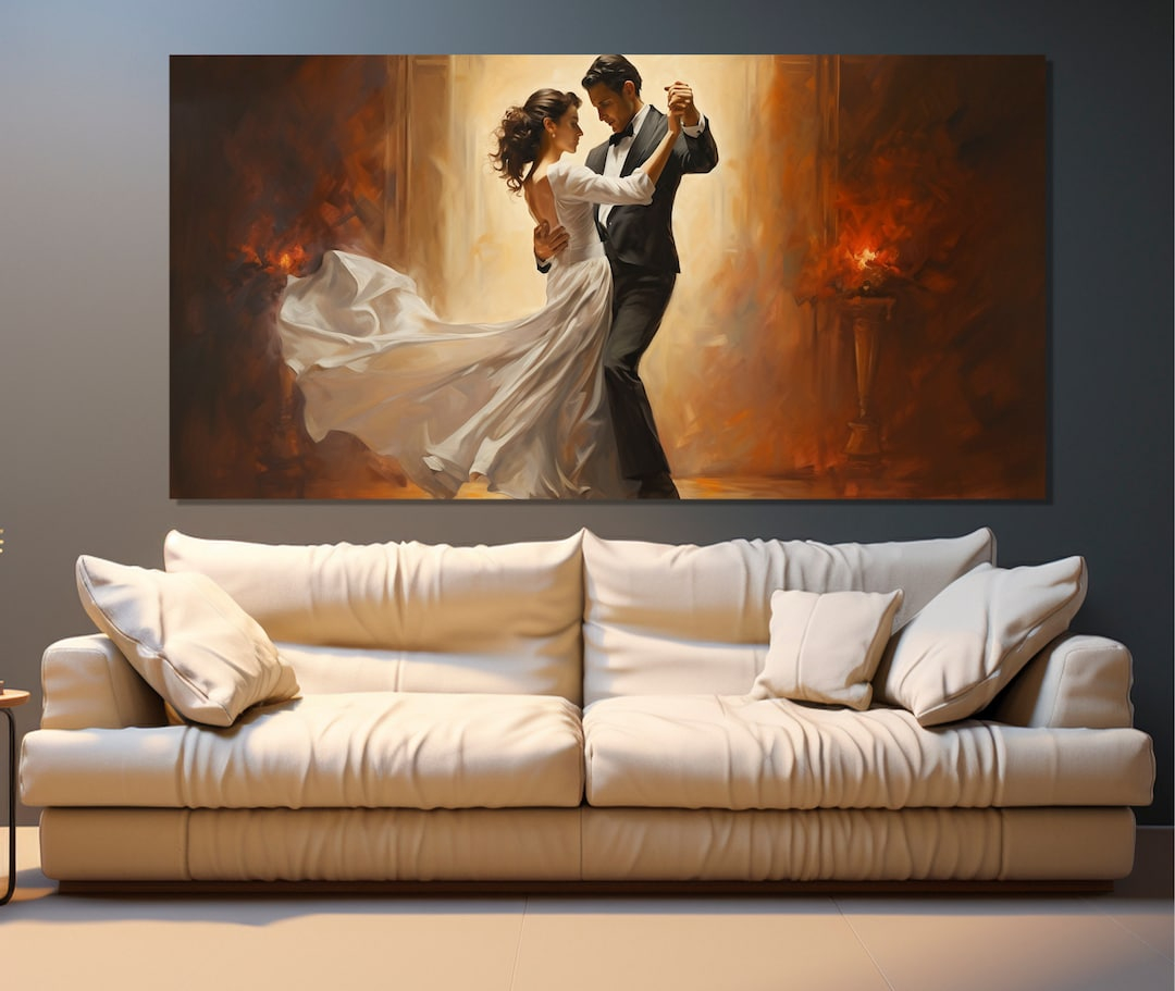 Vintage Dancing Wall Art, Dancing Couple Print, Ballroom Dance Painting ... throughout Cast Dancing Wall Sculpture A Journey Through Materials and Methods