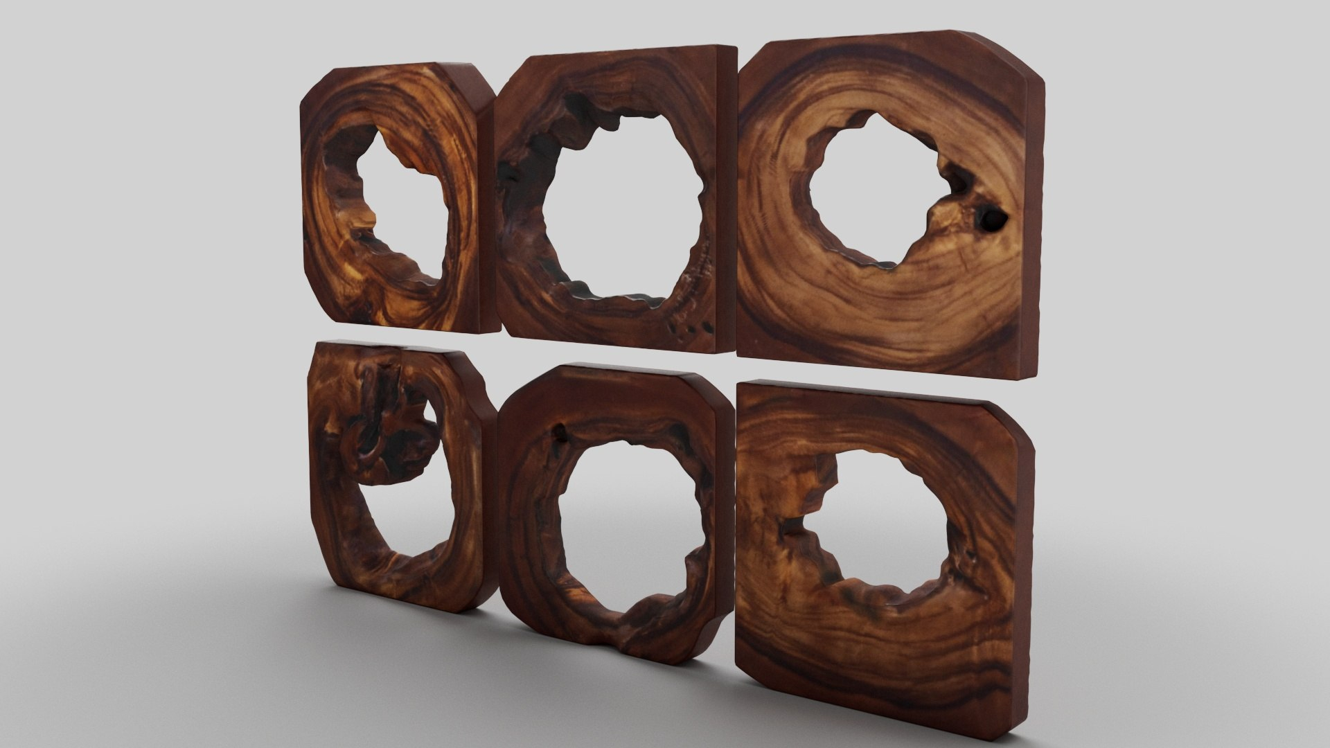 Wood Wall Art Adlai 3D - Turbosquid 2327171 with Adlai Wood Wall Art S/6