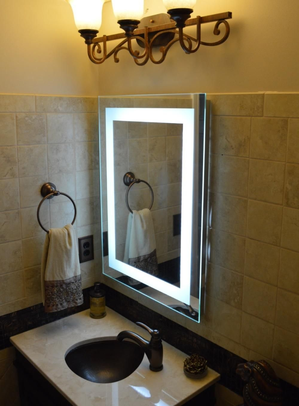 2024 Popular Lighted Vanity Wall Mirrors within Understanding the Installation and Care of Your Lindie Wall Mirror