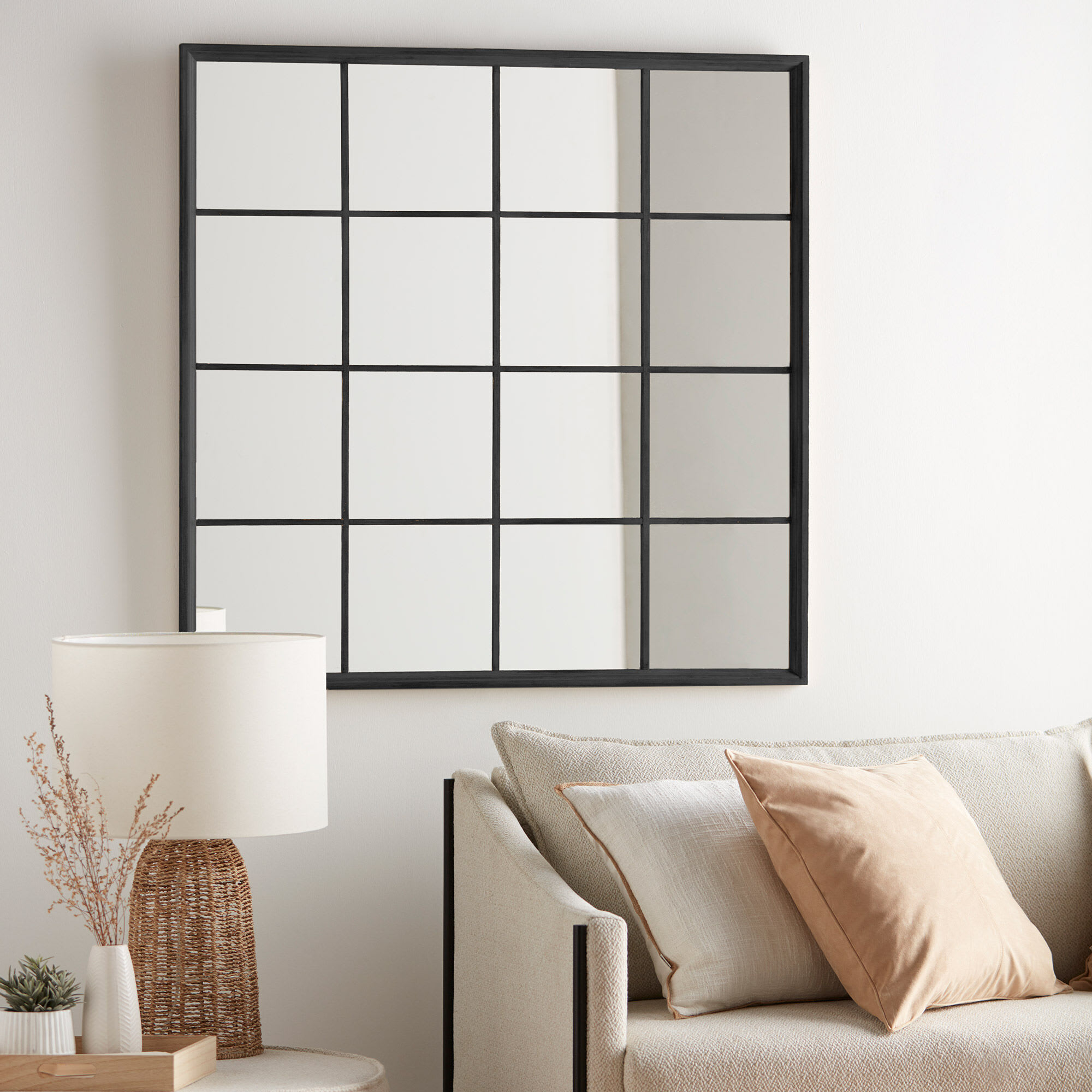 Beyond Decoration How Vintage Windowpane Mirrors Enhance Your Space