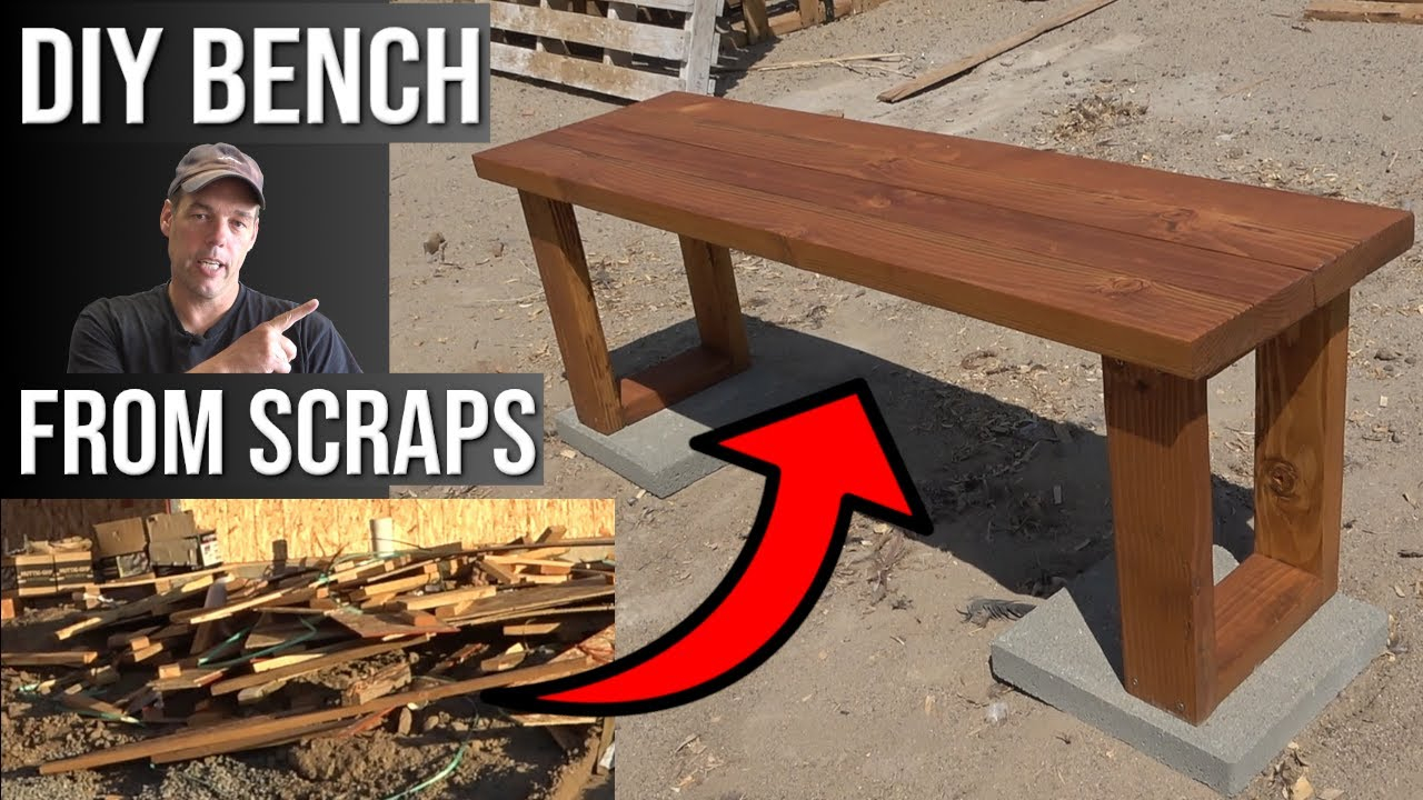 4X4 Wood Bench throughout