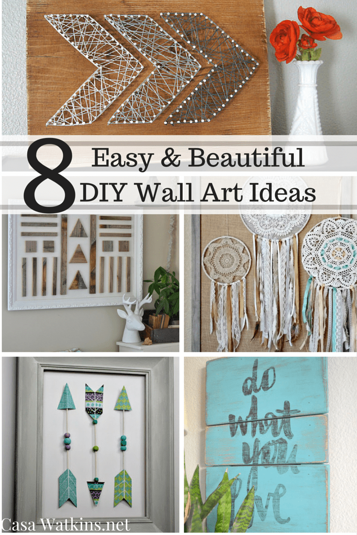 8 Easy And Beautiful Diy Wall Art Ideas - Casa Watkins Living with regard to