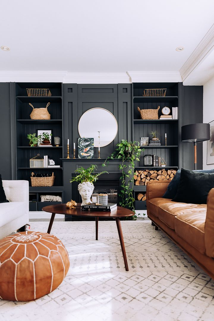 A Few Changes For Spring | Open Living Room Design, Dark Living Rooms ... for The Enduring Appeal of Sleek Matte Black in Home Decor