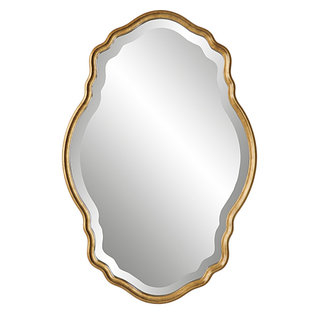 Benzara Bm276683 33" Wood Wall Mirror, Elongated Quatrefoil, Gold ... regarding Benzara Bm276683 33" Wood Wall Mirror, Elongated Quatrefoil, Gold