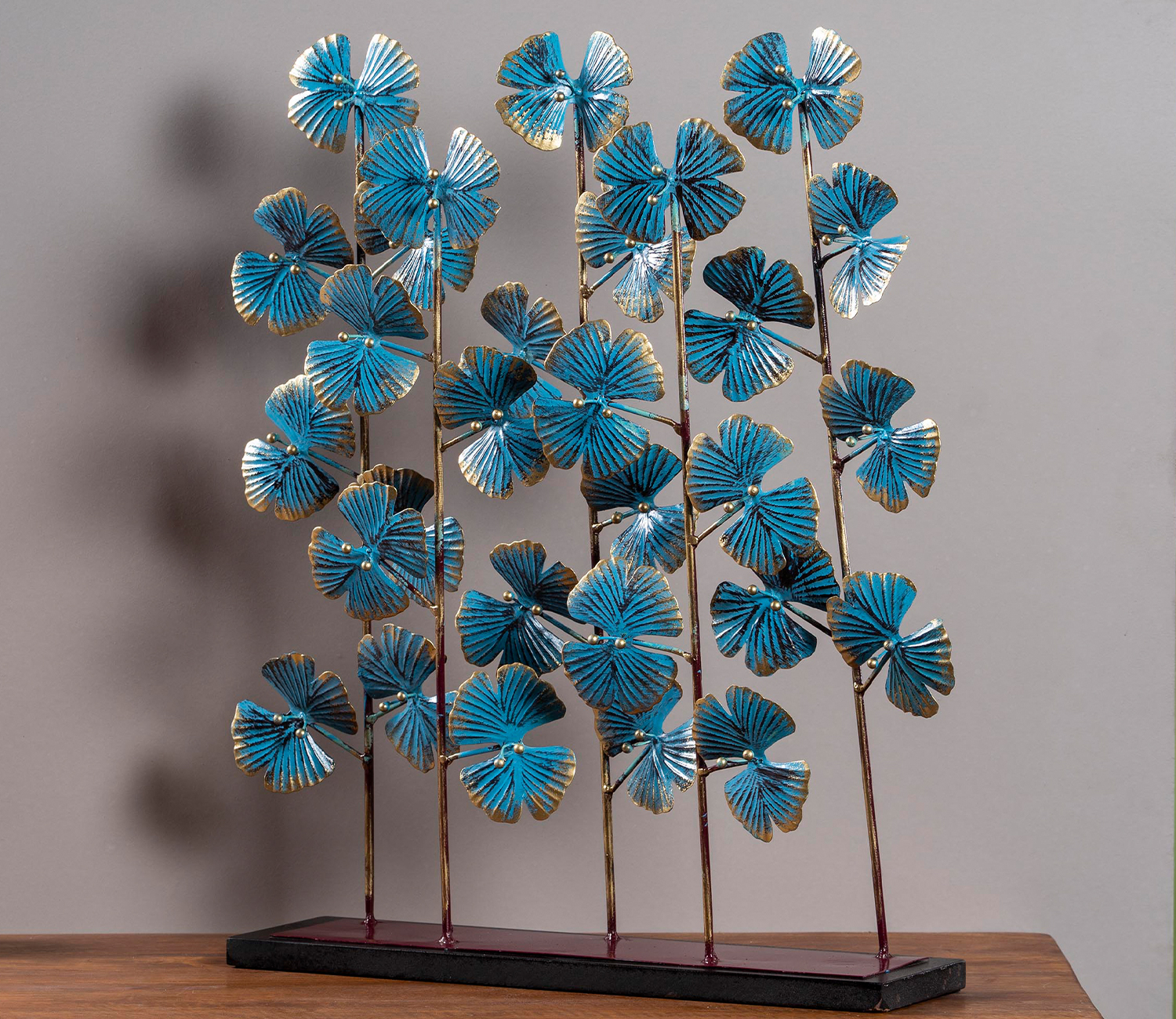 Buy Blue Ginko Leaf Table Decor At 40% Off Online | Wooden Street intended for