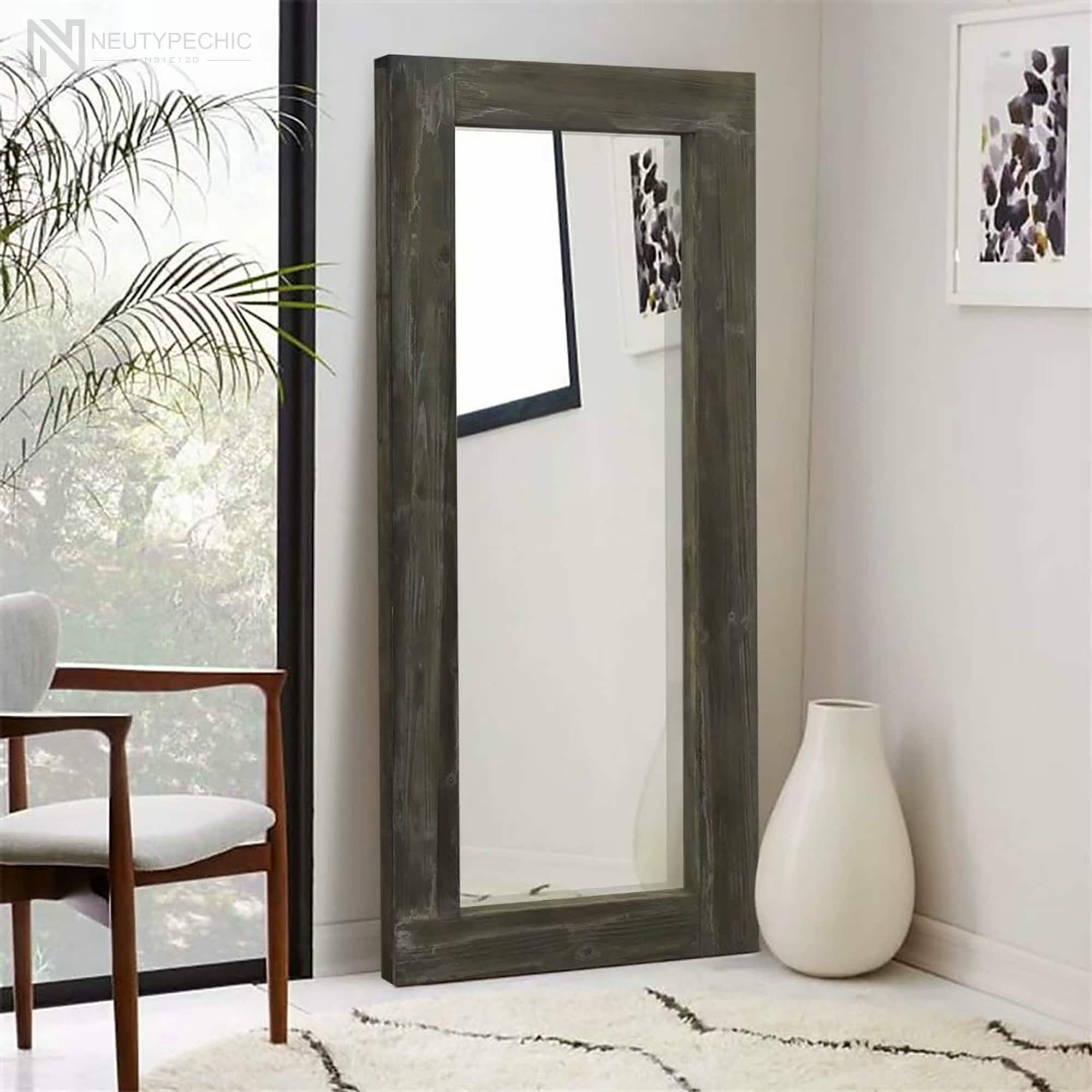 Chiltern Free-Standing Floor Mirror At Steve Torres Blog regarding Beyond Reflection How a Black Wood Table Mirror with Stand Enhances Any Room