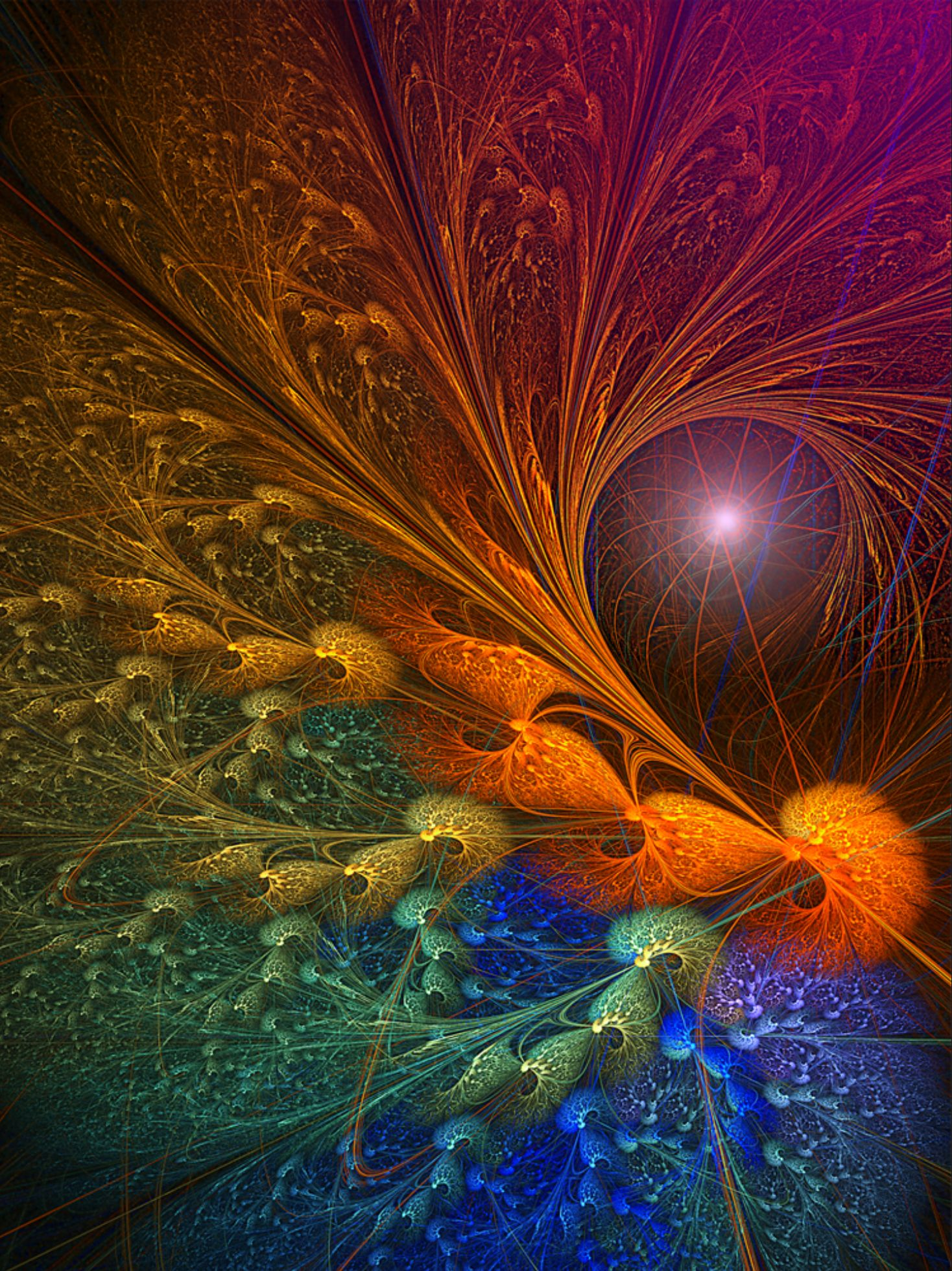 Colorful Abstract Fractal Art regarding Color Harmony How Gold Purple and Fractals Create Stunning Visuals
