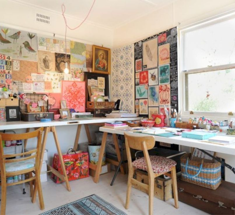 Creative Art Studio Organization Ideas For Workspace Desks 15 ... for