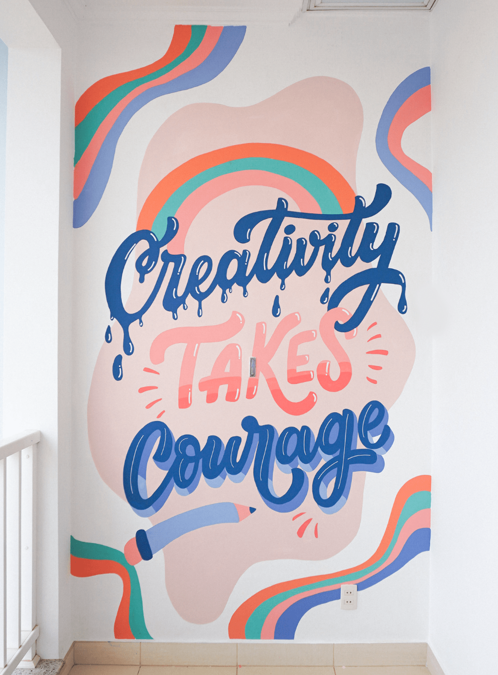 Creativity Mural | Domestika On Behance Creative Wall Painting, Wall ... inside Unleashing Creativity How Hand-Painted Walls Transform Your Space