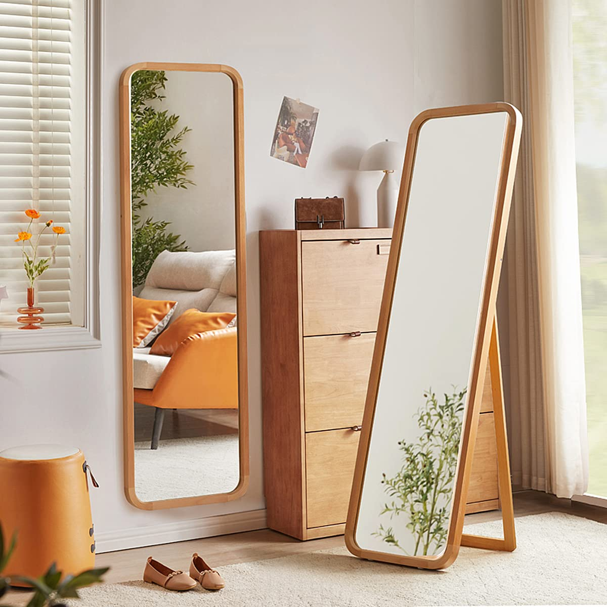 Floor To Ceiling Wooden Mirror At Evelyn Martin Blog regarding Beyond Reflection How a Black Wood Table Mirror with Stand Enhances Any Room