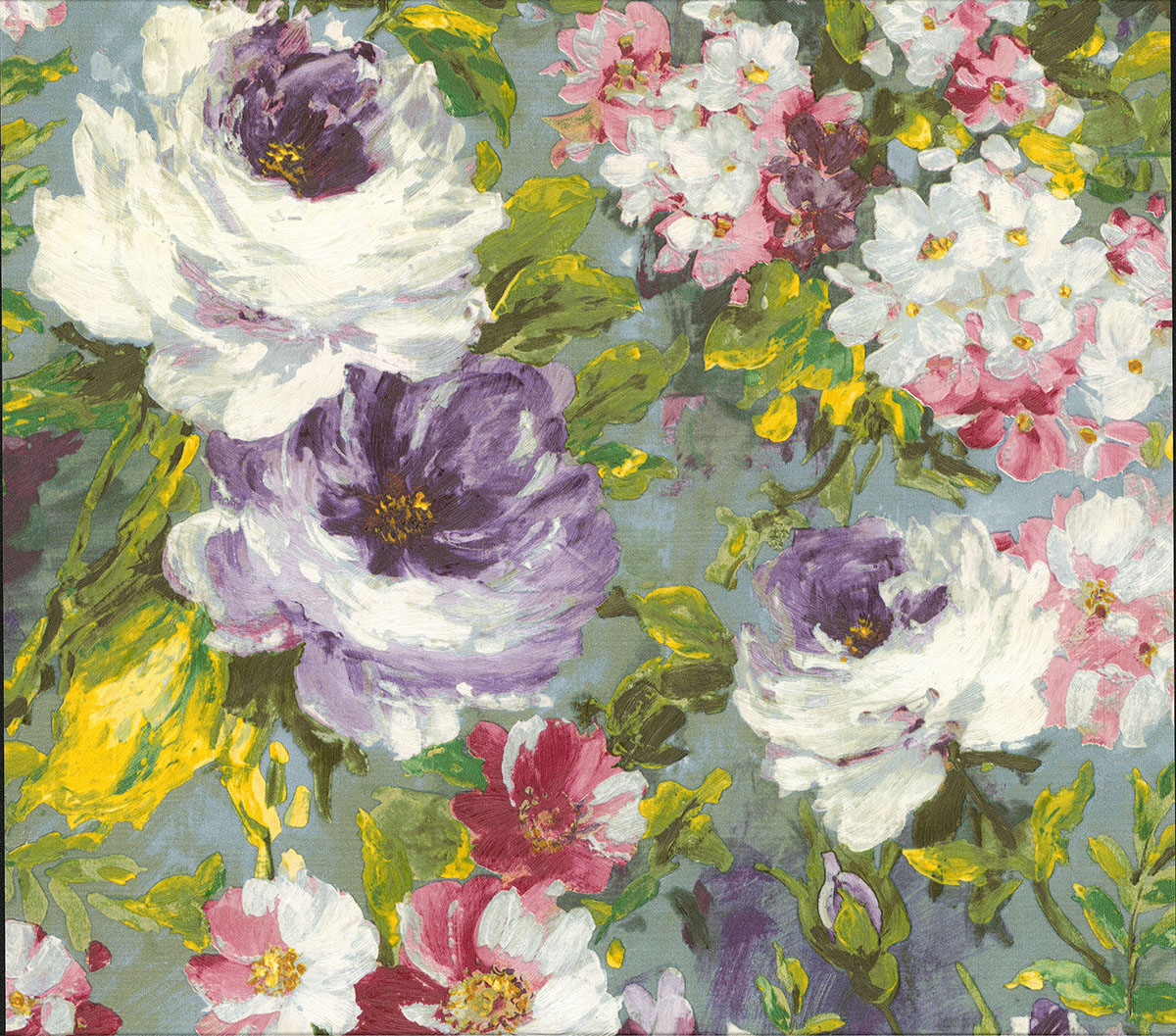 Macau Multicolor Painterly Floral Wallpaper regarding