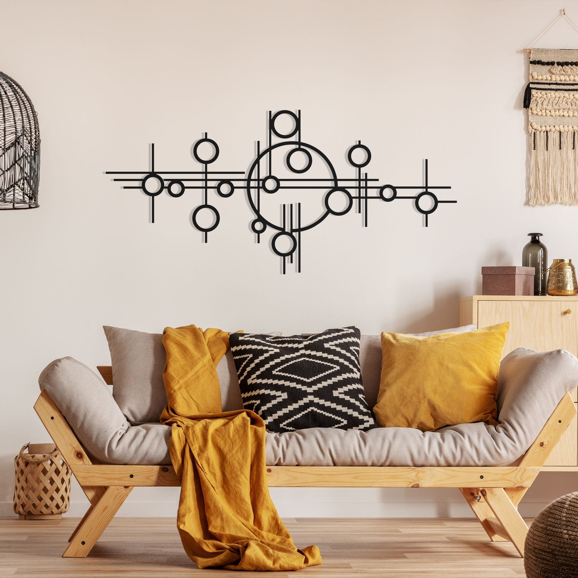 Minimalist Metal Wall Art Modern Metal Wall Decor Abstract - Etsy inside