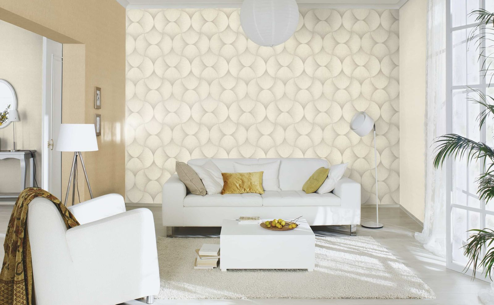 Modern Living Room Transformation: Wallpaper Wonders Unveiled - Urban ... in Wallpaper Wonders Unveiled Secrets to Stunning Powder Rooms