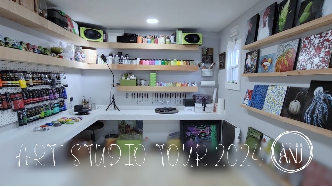 My Creative Space | Art Studio Organizing &Amp; Tour 💚 - Youtube throughout