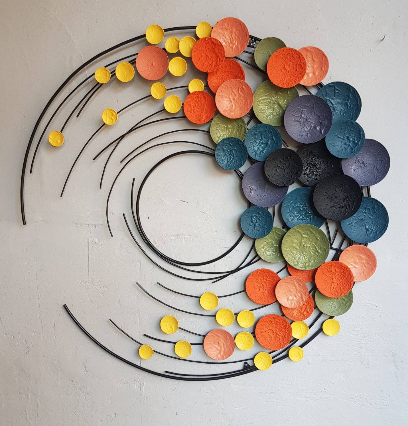 Oversized Multicolor Acrylic Metal Wall Art, Luxury Colorful Metal Wall ... throughout The Art Lover's Guide to Selecting the Perfect 11" Metal Wall Art