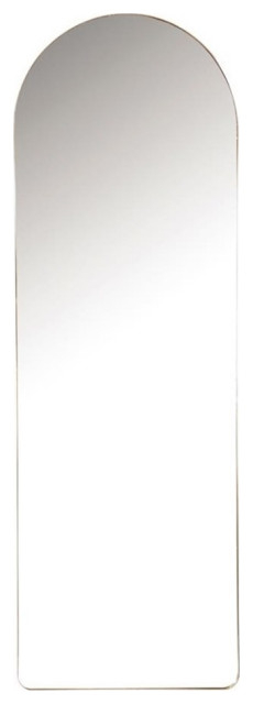 Pemberly Row Modern Glass Arch-Shaped Wall Mirror In Rose Gold ... in
