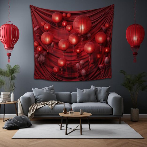 Premium Photo | Cultural Traditions Tapestry Chinese New Year Lantern Photo regarding