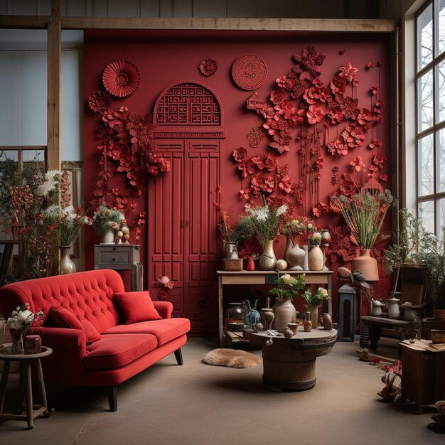Premium Photo | Cultural Traditions Tapestry Chinese New Year ... pertaining to