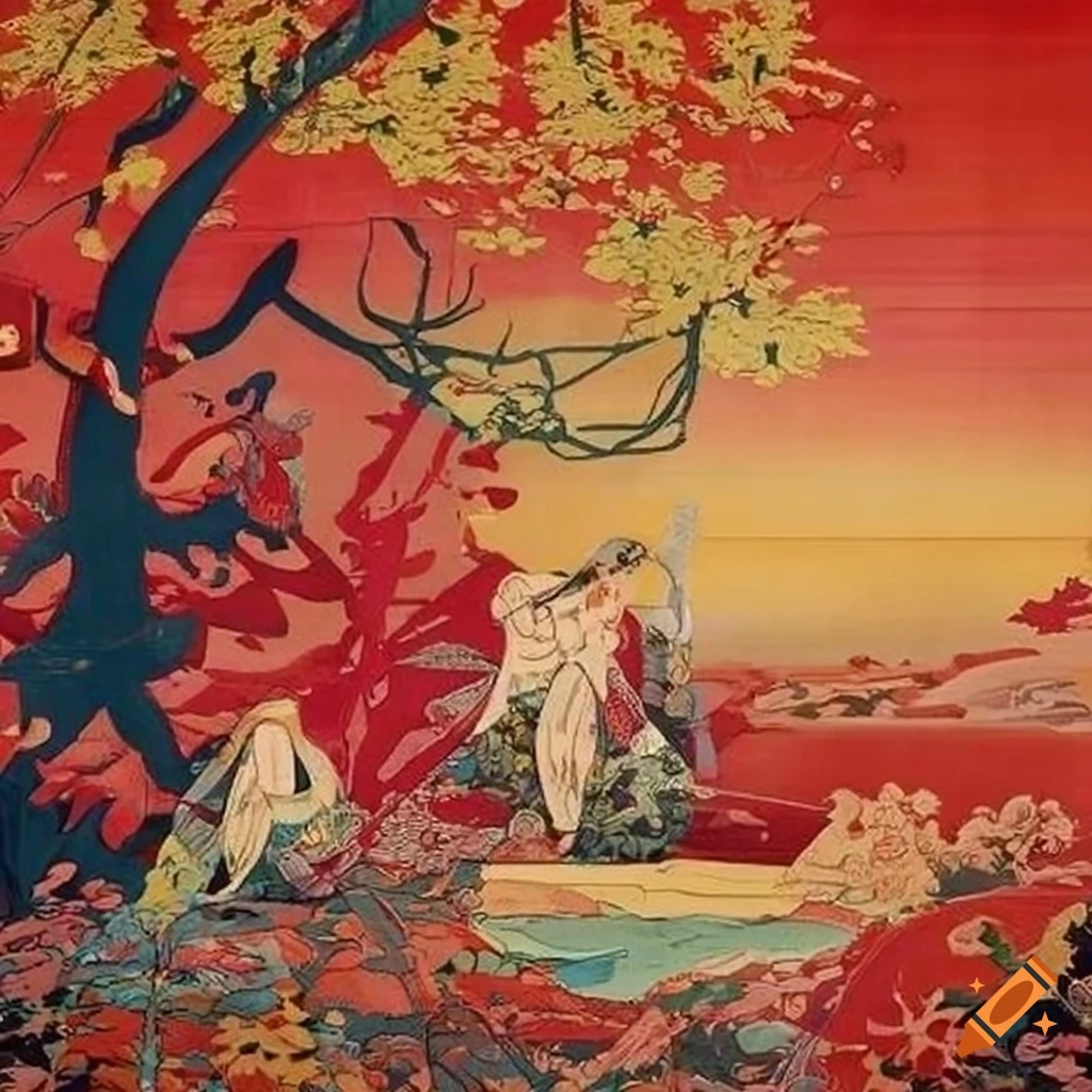 Vibrant Tapestry Of Japanese Art And Culture On Craiyon with regard to