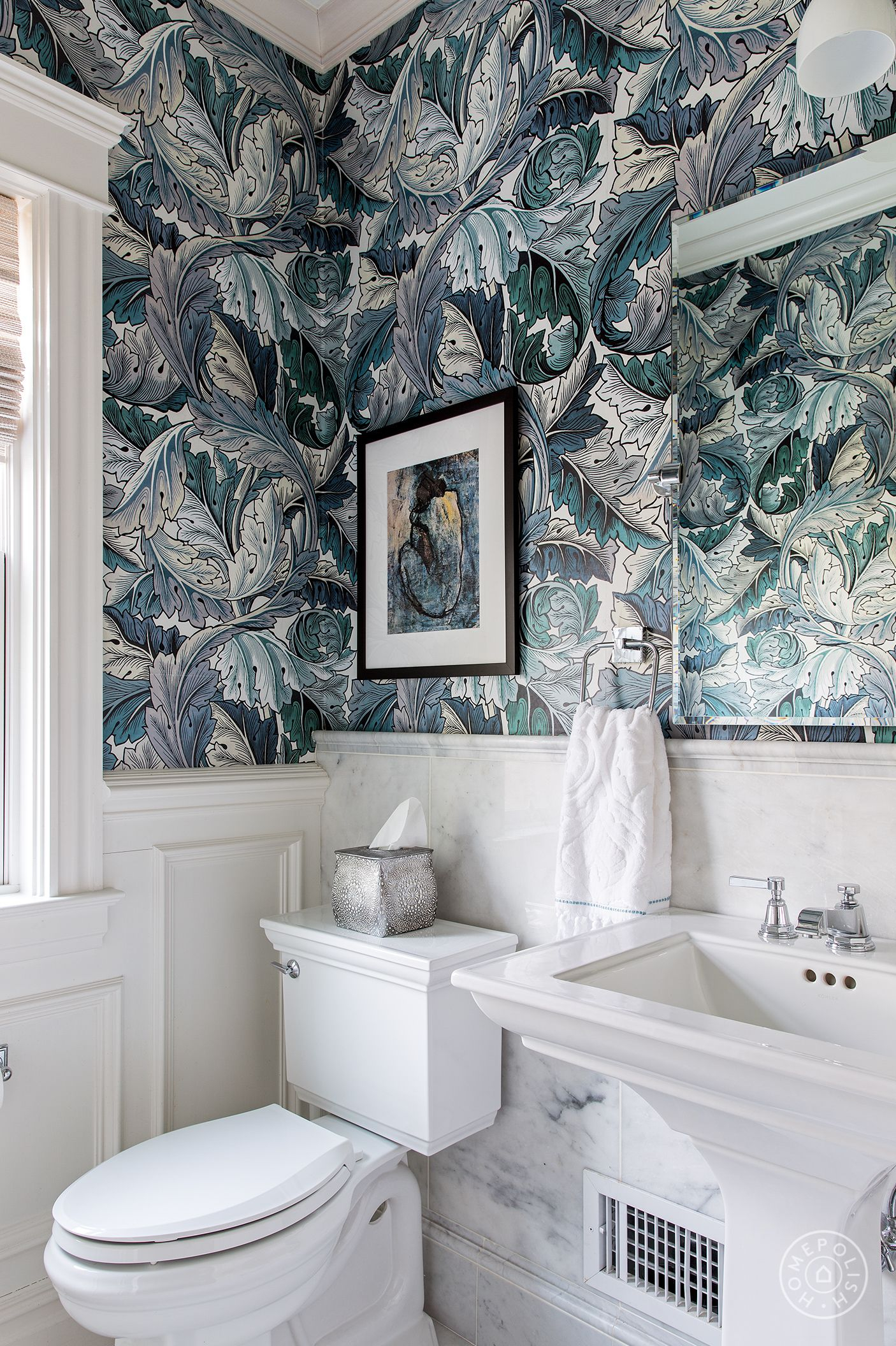 Wallpaper Wonders: Our Favorite Patterned Spaces - Homepolish ... inside Wallpaper Wonders Unveiled Secrets to Stunning Powder Rooms