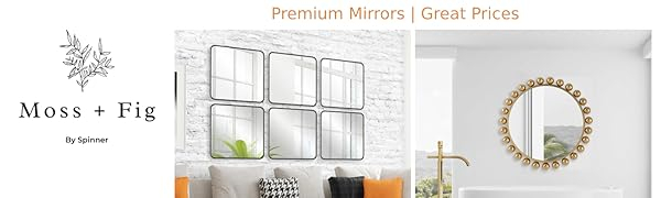 Amazon.com: Moss + Fig Floro Aged Bronze Oval Mirror | Oval Wall Mirror ... within