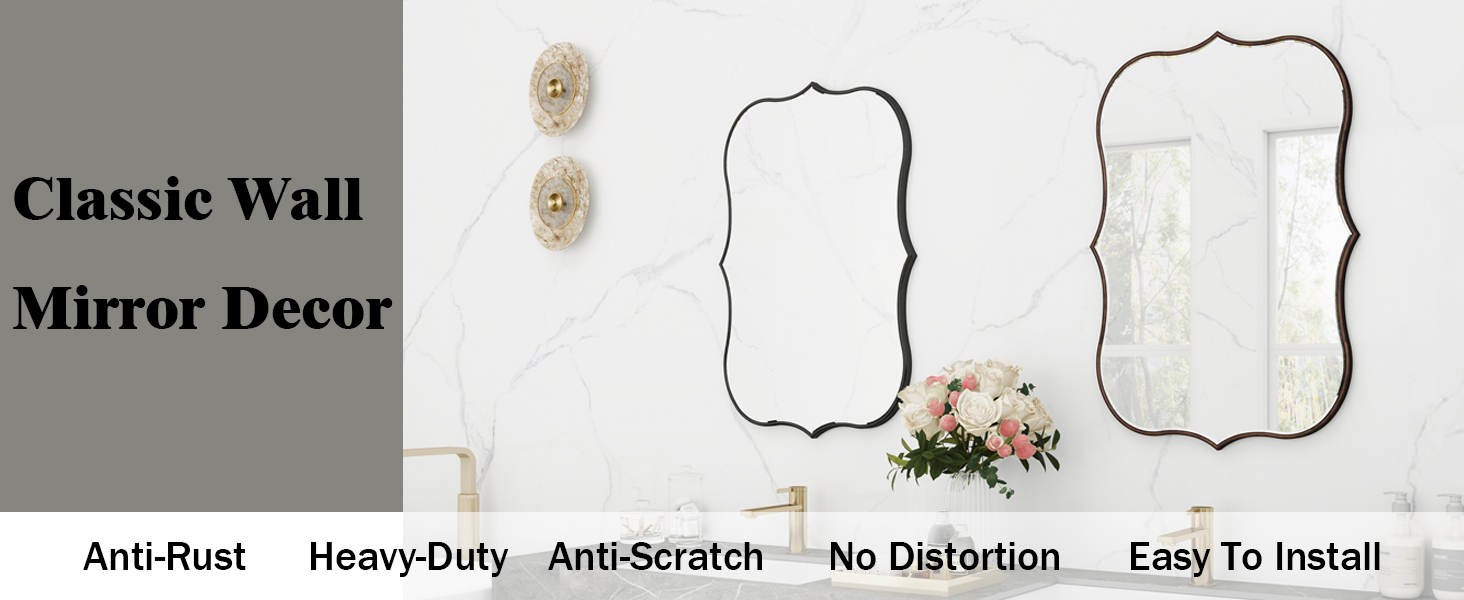 Amazon.com: Shyfoy Antique Gold Mirrors For Wall Decor Decorative Wall ... in