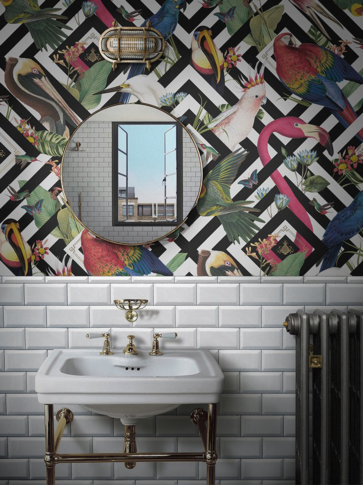 Curated Elegance Exploring the Impact of Bathroom Wallpaper on Mood