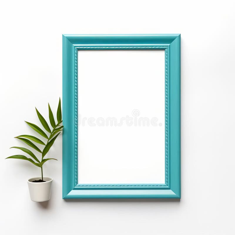 Cerulean 5X7 Picture Frame Blank Mockup On White Background Stock ... throughout