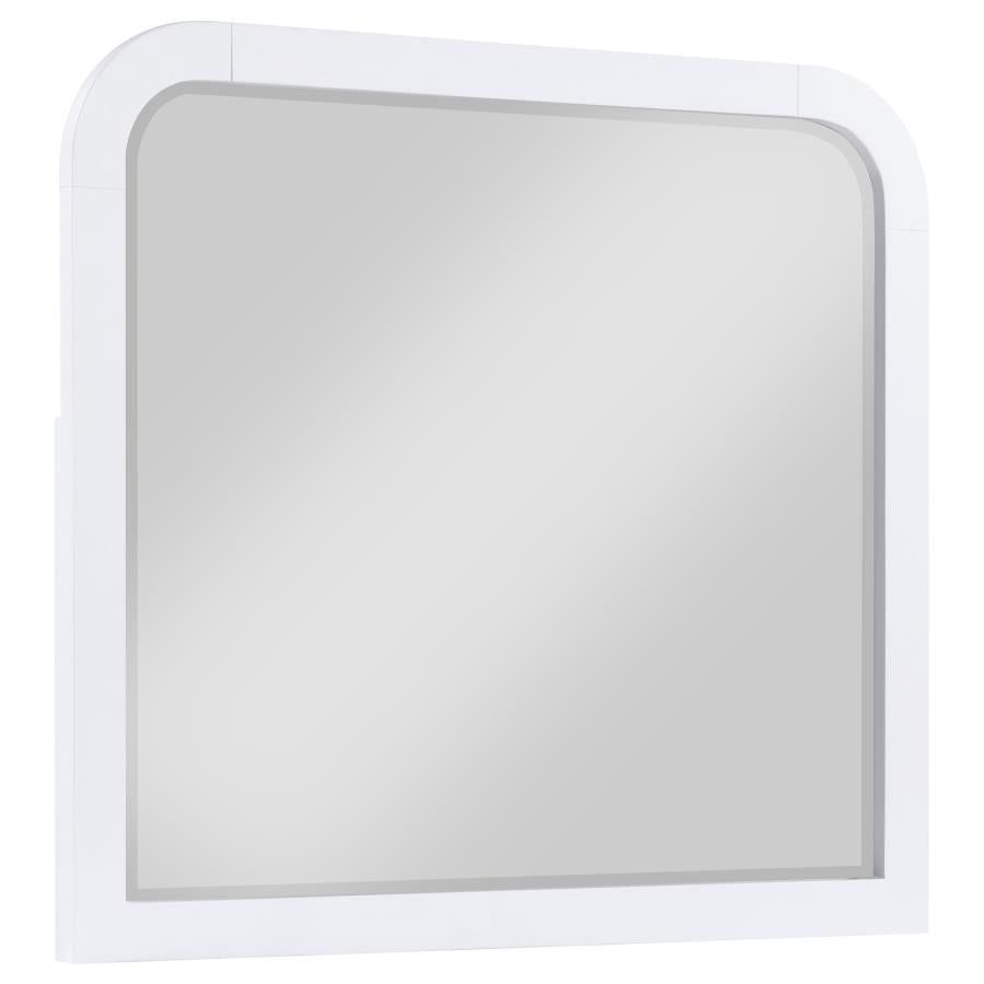 Contemporary Pearl White Mirror – Artofit inside
