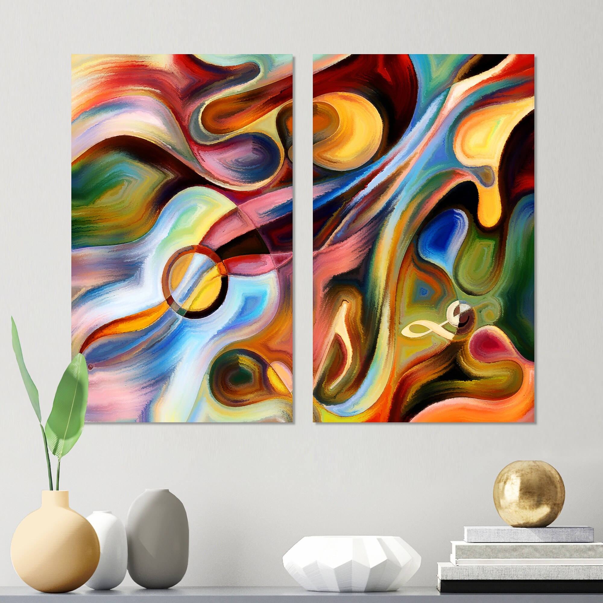 Design Art Designart "Music Beyond The Frames" Music Canvas Wall Art ... throughout Beyond the Frame Creative Wall Decor Ideas