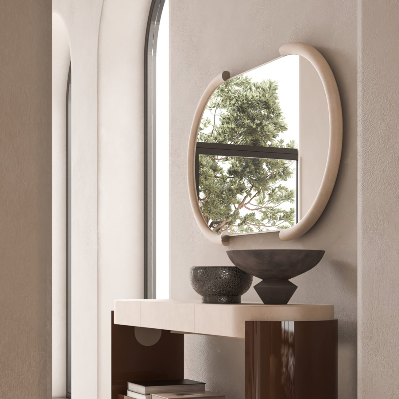 Fancy Oval Mirror intended for Bringing Warmth and Character with the Floro Oval Mirror