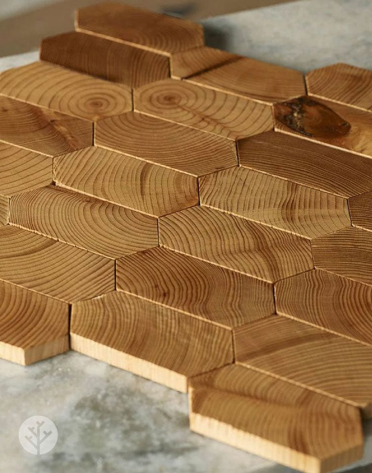 Geometrical Honeycomb Natural Wood Mosaic Wall Panels10.30 Sq. Ft. (10 ... with regard to