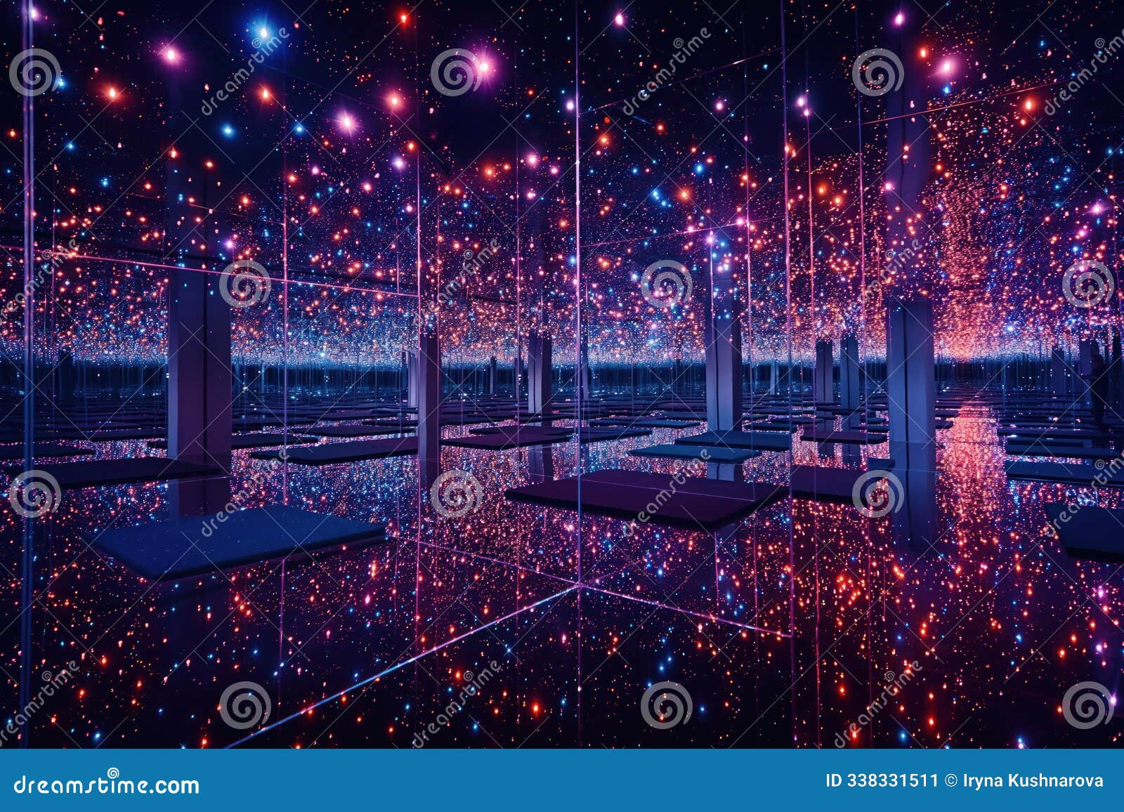 Infinity Mirror Room Art Installation At Tate Gallery. Modern Art ... pertaining to From Canvas to Reflection Integrating Mirrors into Modern Art Displays