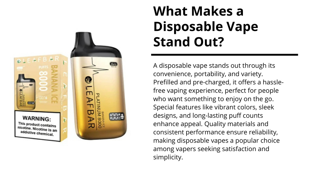 Ppt - How The Leaf Bar Platinum Stands Out In The Disposable Vape ... with
