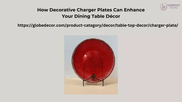 Ppt - Transform Your Table Setting With Decorative Charger Plates ... within How Colorful Glass Art Plates Elevate Your Table Setting