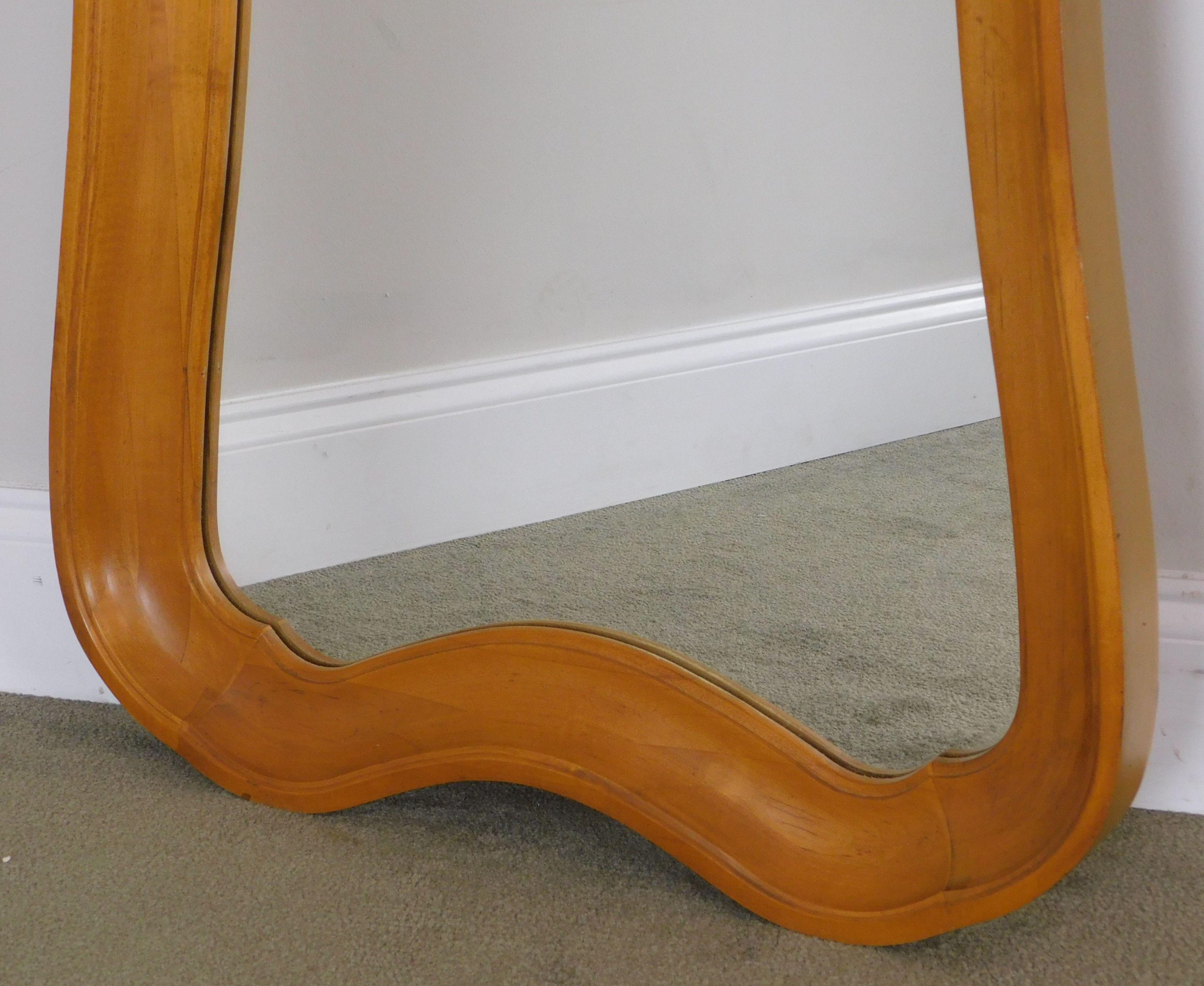 Provincial Style Scalloped Wood Frame Wall Mirror | Chairish regarding How a Scalloped Wooden Frame Elevates Your Mirror's Style