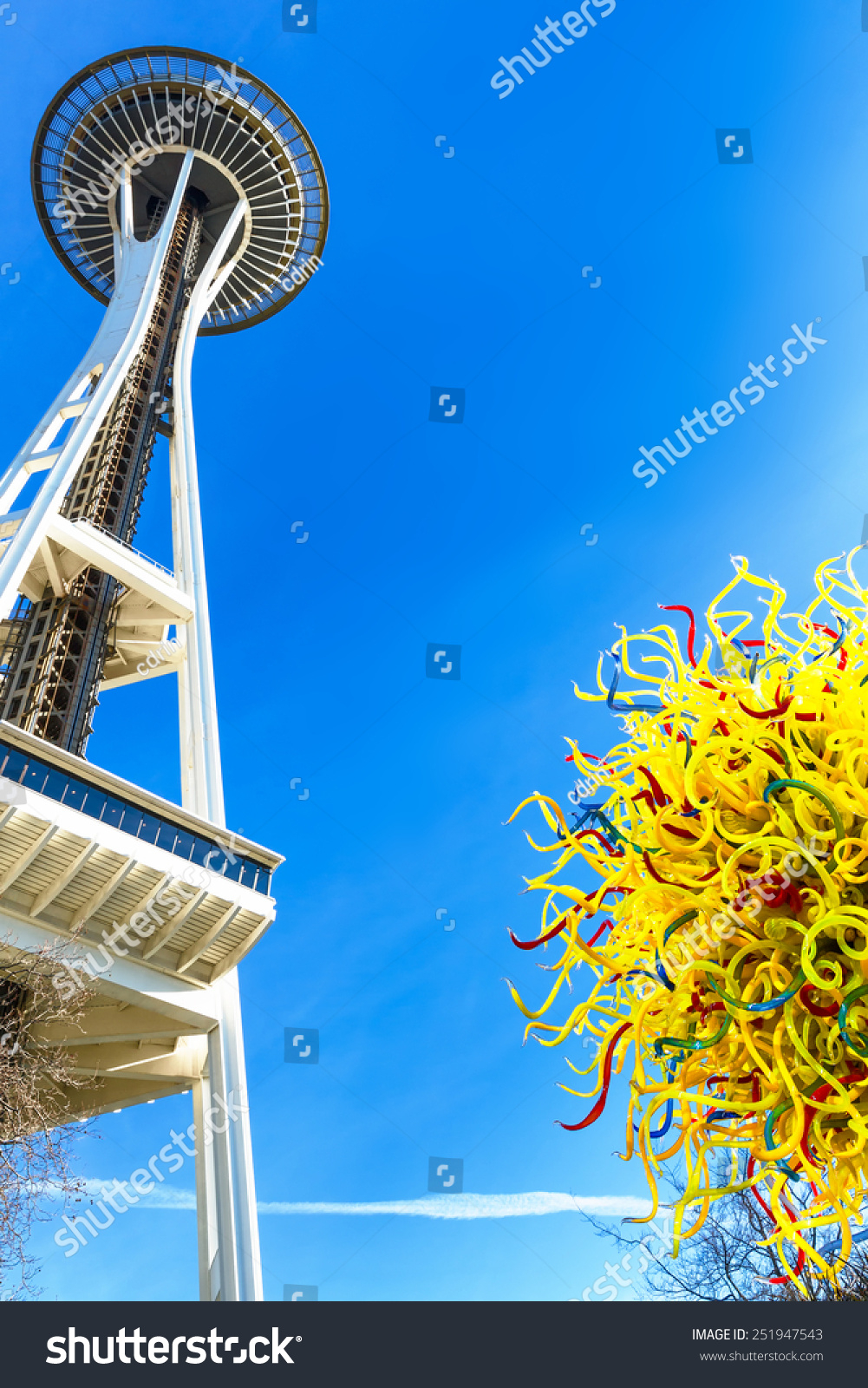Seattledec 12014Unique Perspective Two Seattle Icons Stock Photo ... with regard to Two Seattle Spaces Cultivating Artistic Expression