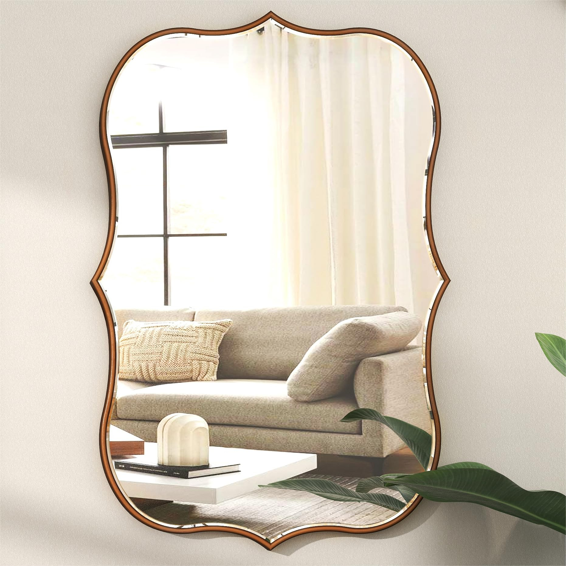 Shyfoy Antique Gold Mirrors For Wall Decor Decorative Wall Mirror Large ... with regard to