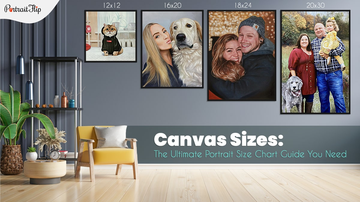 Size Chart: A Guide To Choose The Correct Portrait Size with
