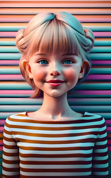 Soft Multi Color Horizontal Striped Wall Similar With Girls Facing ... with regard to