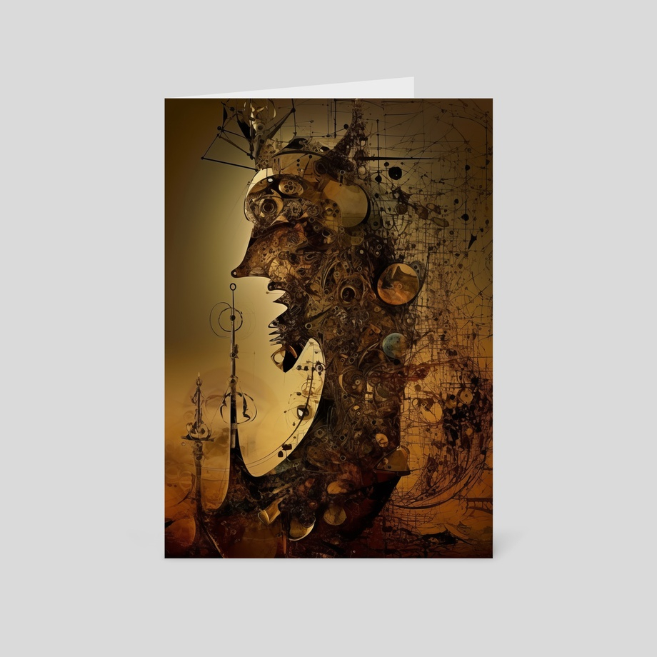 Stacked Face: Tower Of Abstraction, A Card Pack By Design Delight - Inprnt inside
