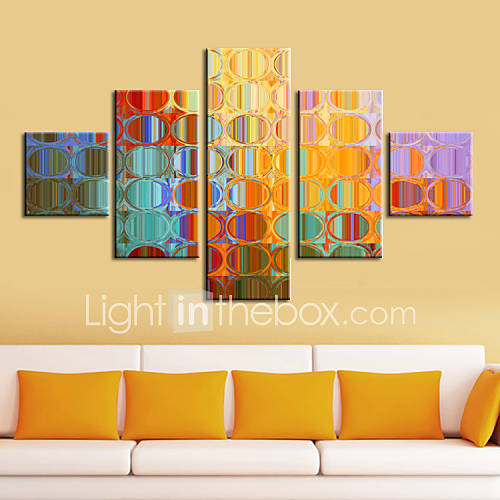 Stretched Canvas Print Art Abstract Colorful Mirrors Set Of 5 1002282 ... within From Canvas to Reflection Integrating Mirrors into Modern Art Displays