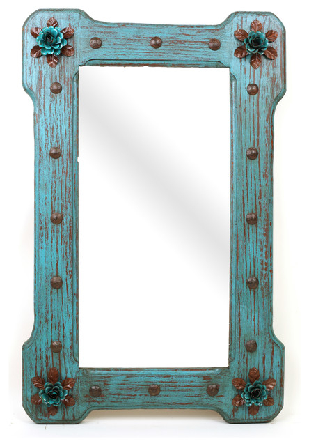 A Deep Dive into the Allure of Turquoise Bloom Large Rustic Mirrors