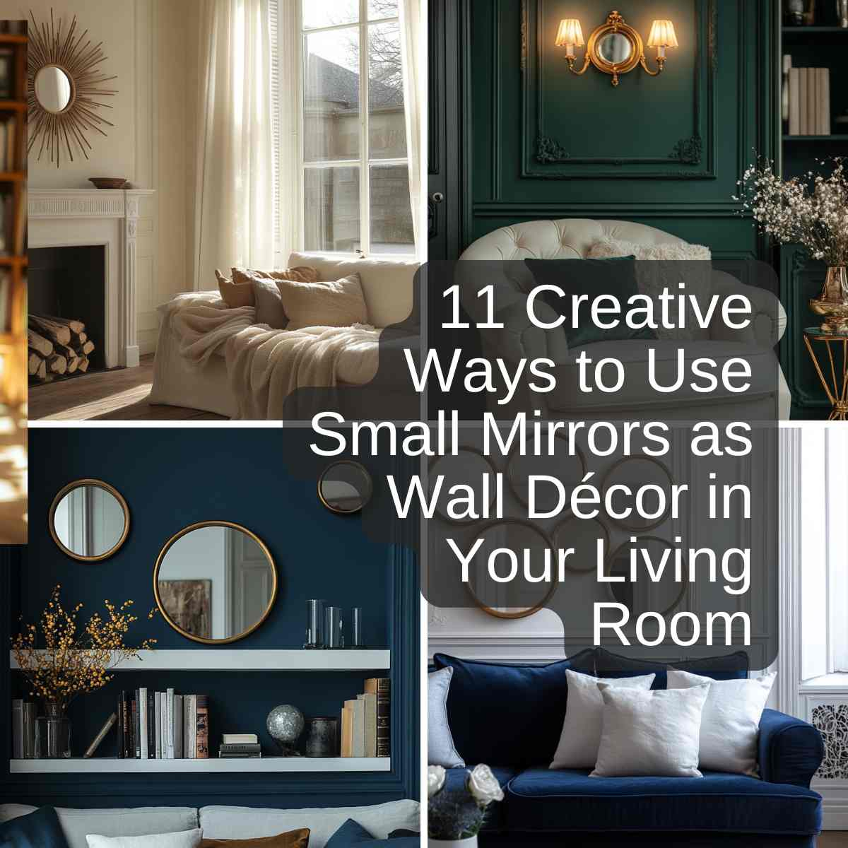 11 Creative Ways To Use Small Mirrors As Wall Décor In Your Living Room with Small Space Solutions Clever Ways to Use Framed Mirrors