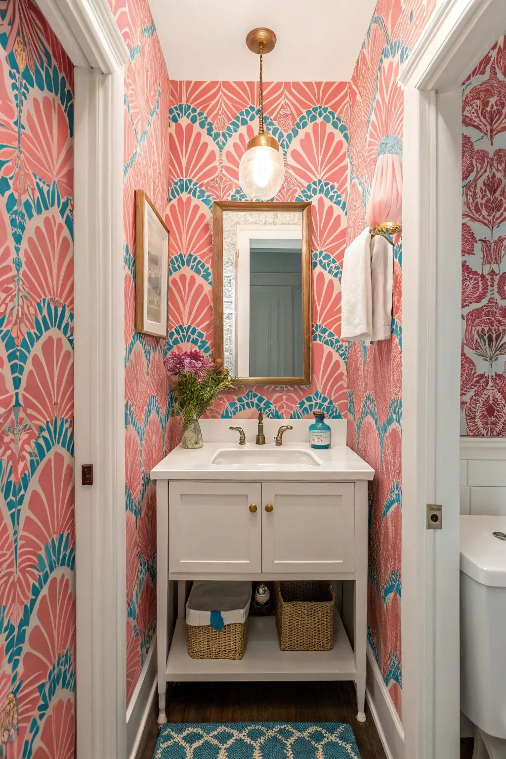 Elevate Your Powder Room with Bold Wallpaper Choices