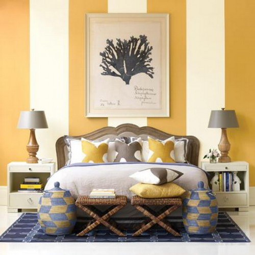 25 Ideas To Decorate Wall Behind Your Headboard With Stripes - Shelterness in