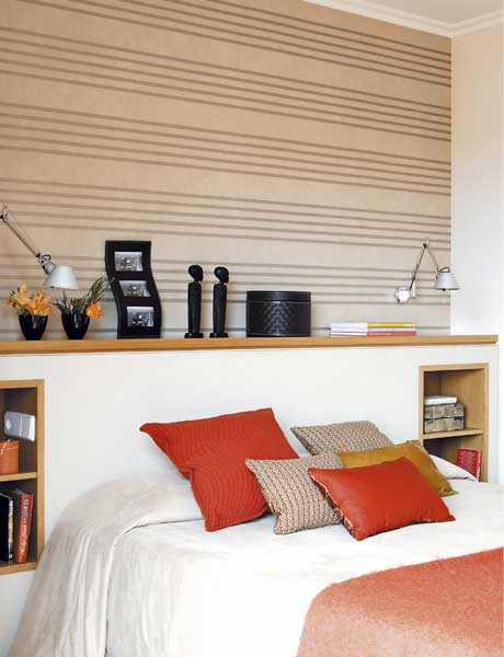 25 Ideas To Decorate Wall Behind Your Headboard With Stripes - Shelterness inside From Drab to Dreamy Designing the Wall Behind Your Headboard