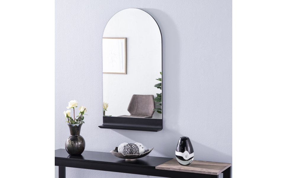 Amazon.com: Sei Furniture Balcorta Decorative Mirror W/Shelf, Mirror ... intended for The Unique Craftsmanship of the SEI Furniture Multi-Color Wall Mirror